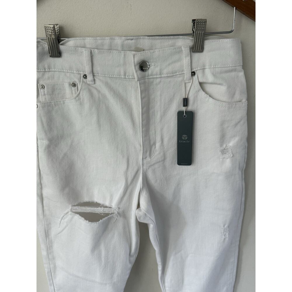 Tractr High Rise Weekender Pants Size 2/26 High Rise Cloud White Womens New - Picture 2 of 13